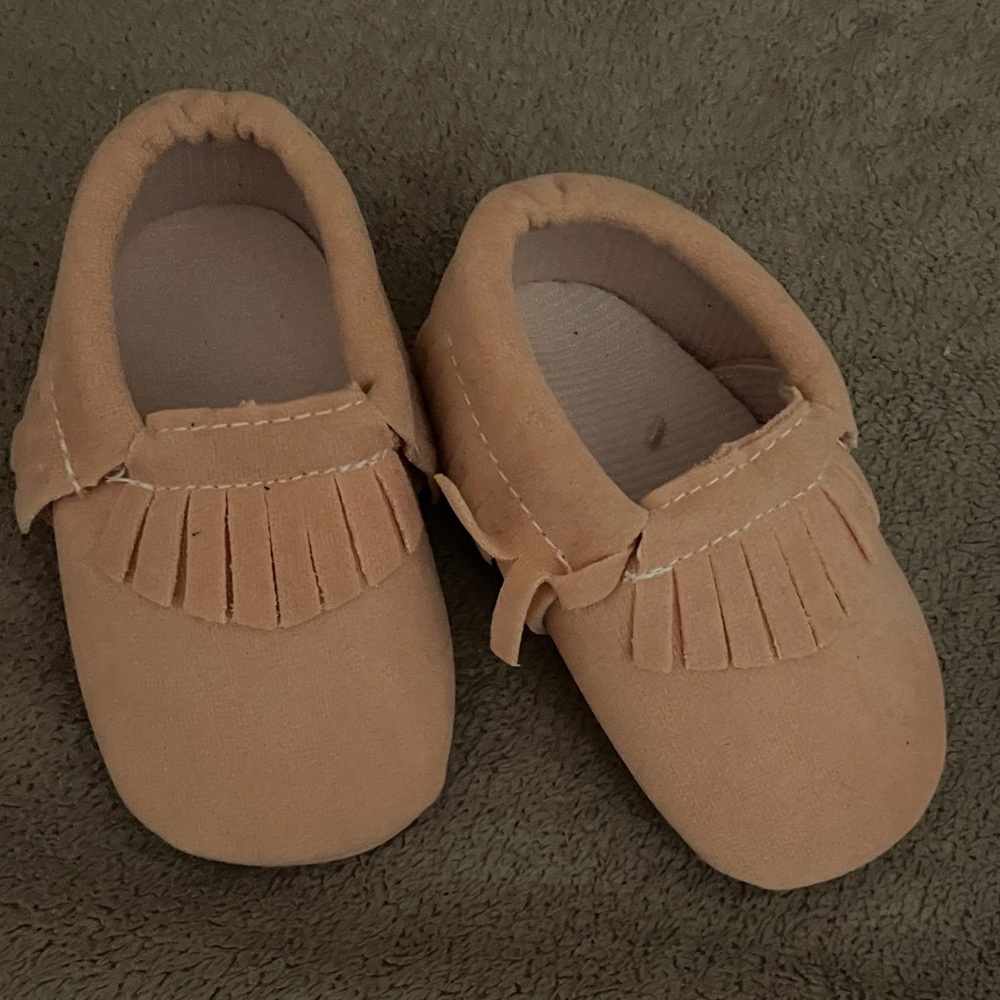 Tan Baby Moccasins